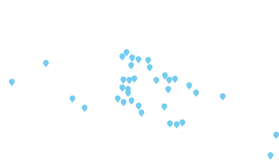 Carte des pays équipés par Medical Process